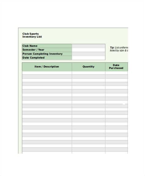 12 Excel Inventory Templates Doctemplates