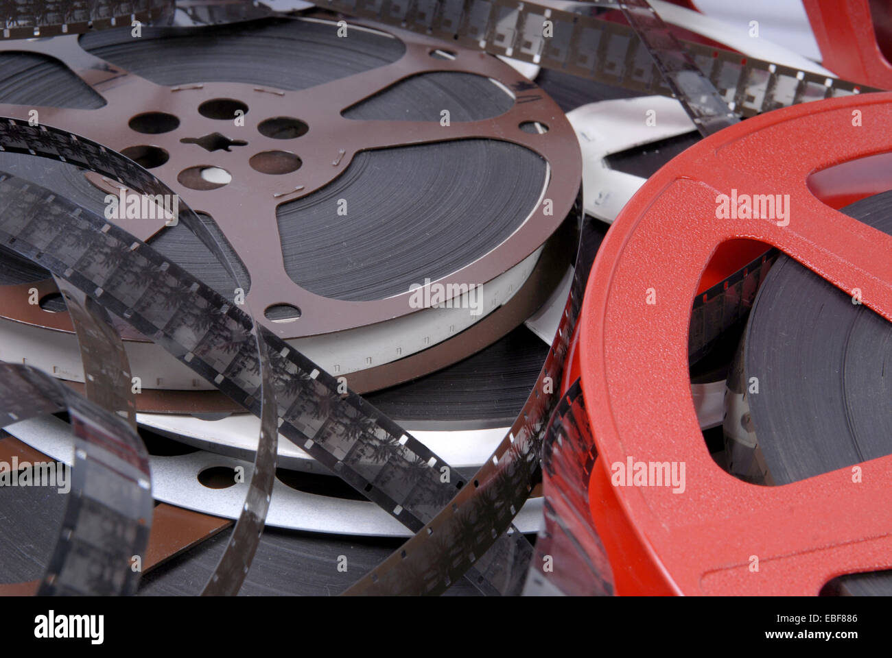 16Mm Movie Files With Films Reels Stock Photo Alamy