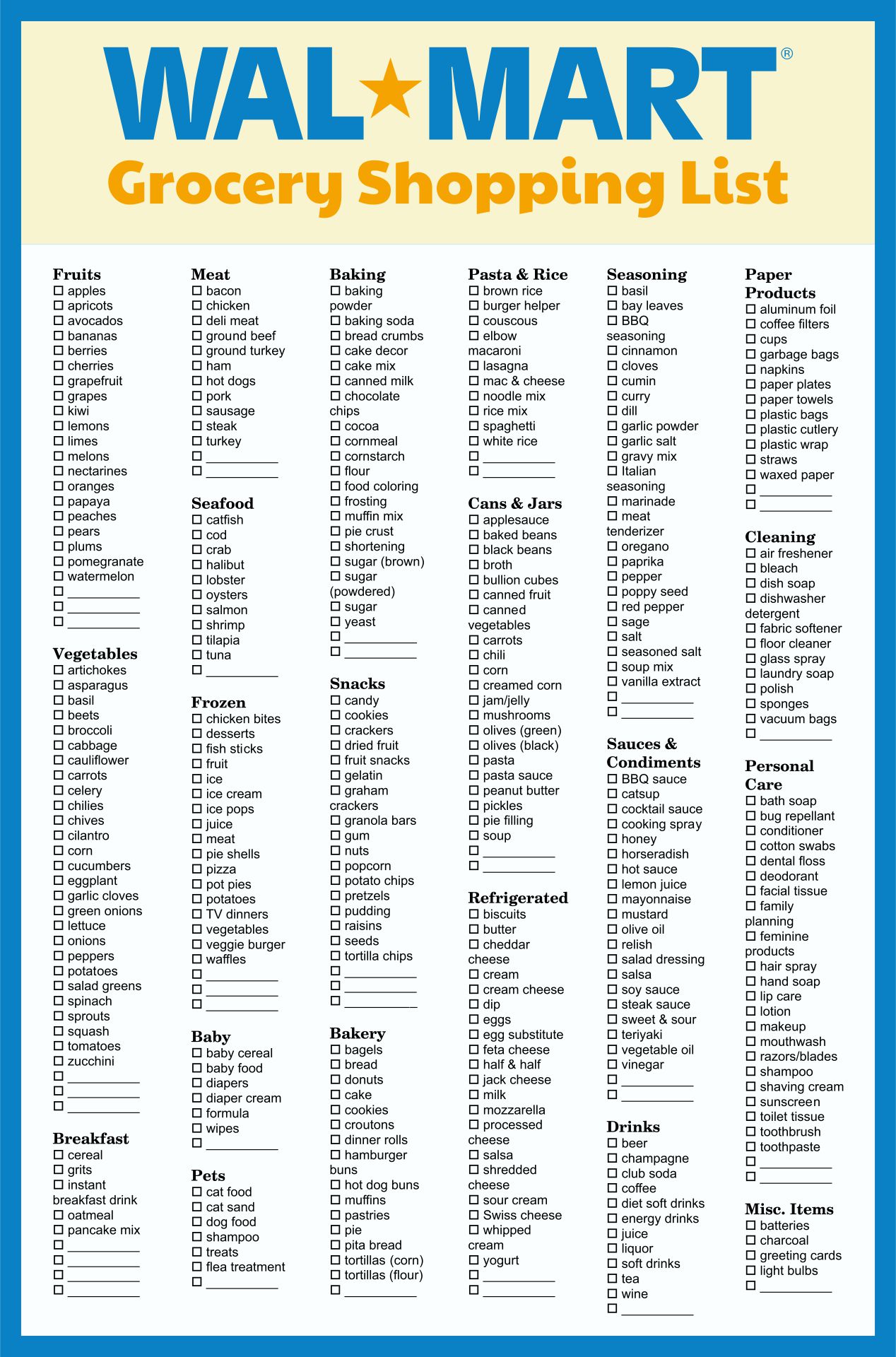 18 Best Walmart Grocery List Printable, 55% Off