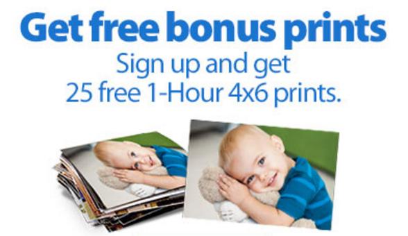 25 Free 1 Hour Prints For New Walmart Photo Customers