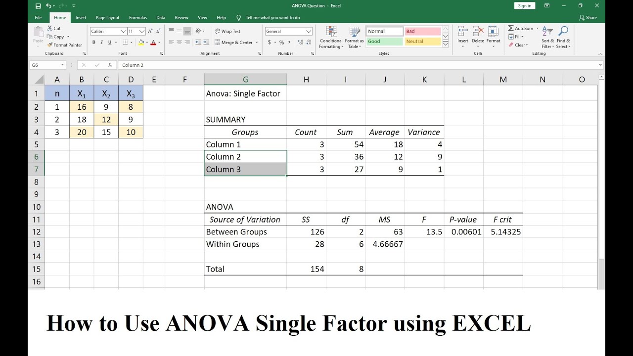 3 Ways To Perform Anova In Excel