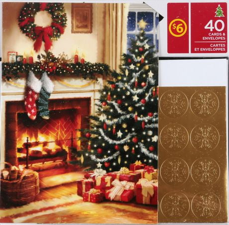 40 Boxed Christmas Cards Walmart Canada