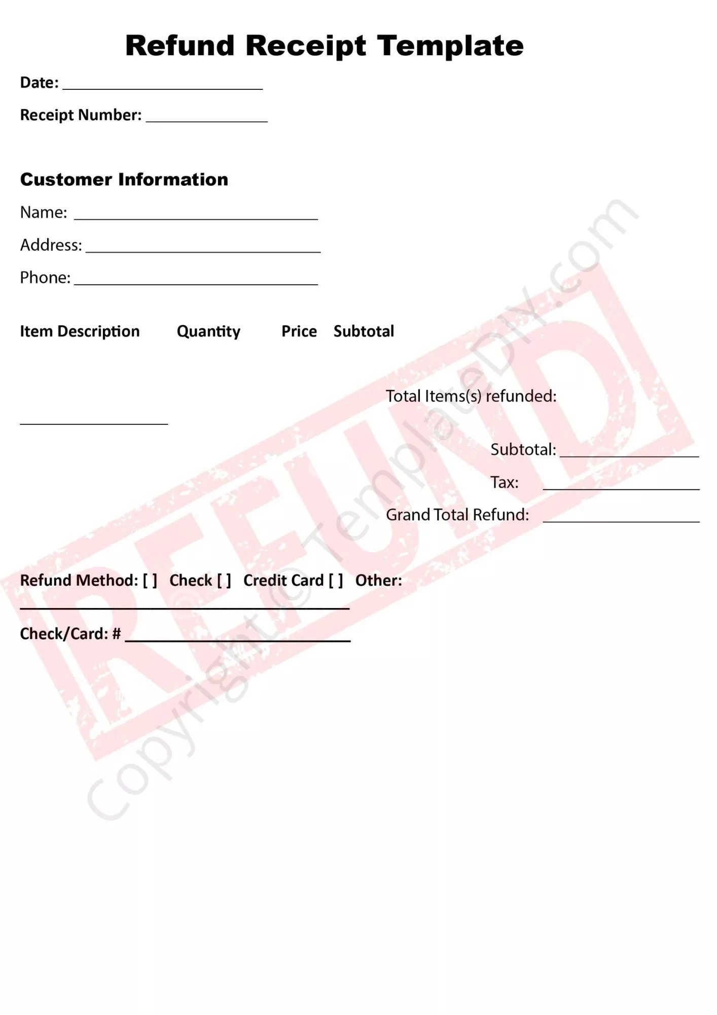 5 Money Order Receipt Templates Free Excel Word Pdf