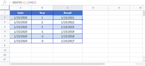 Add Or Subtract Years To A Date In Excel Google Sheets Automate Excel