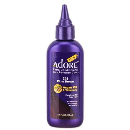 Adore Plus Hair Color For Gray Hair 344 Plum Brown Walmart Canada