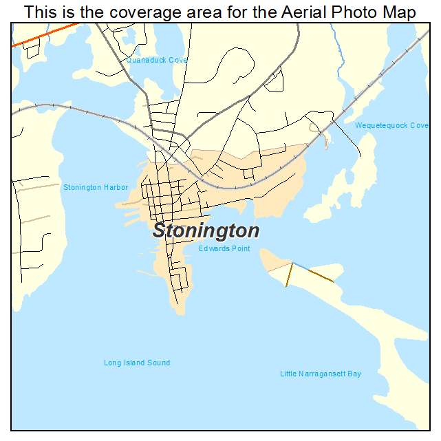 Aerial Photography Map Of Stonington Ct Connecticut