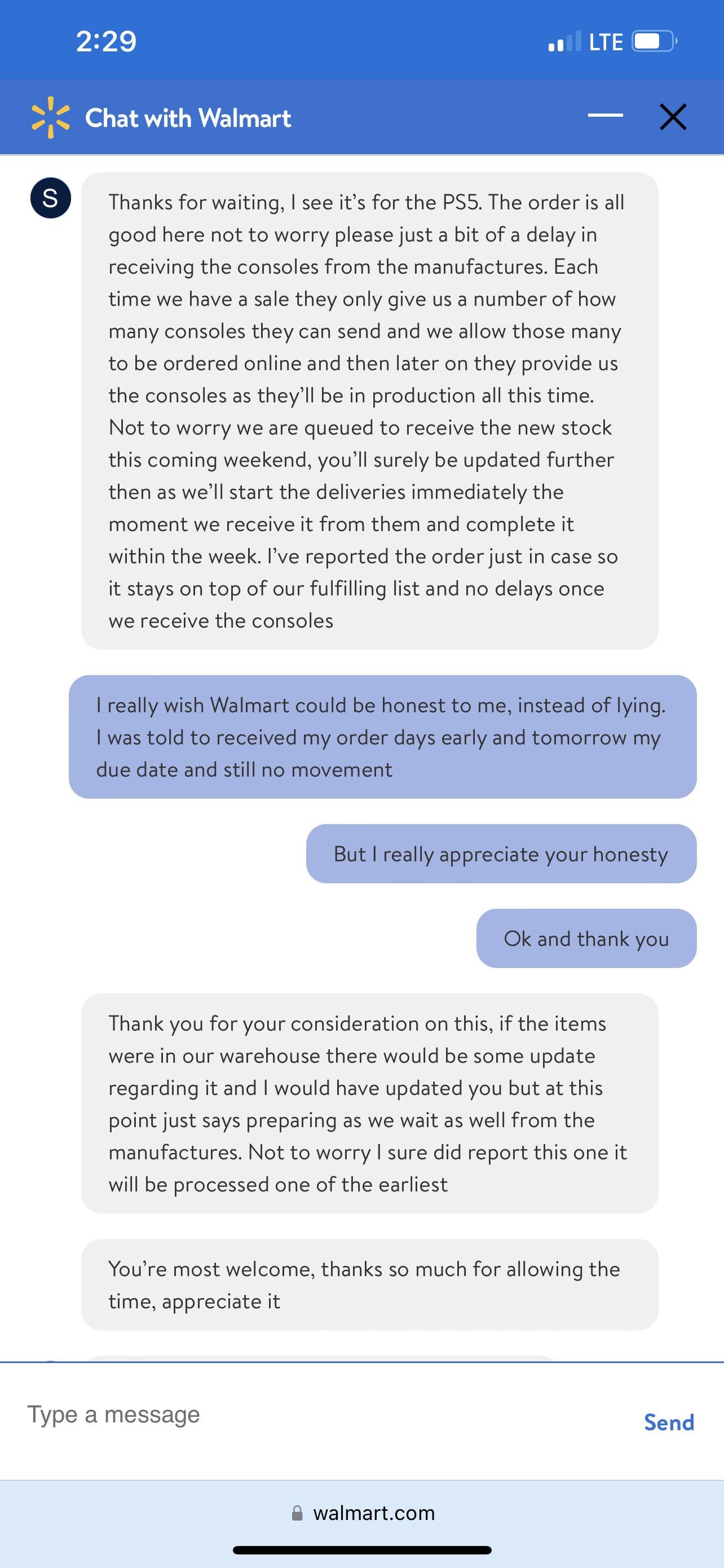 After Contacting Walmart Customer Service My Order Change From Placed