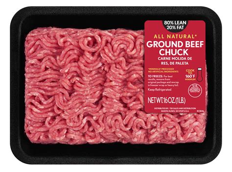 All Natural* 80% Lean/20% Fat Ground Beef Chuck Patties, 12 Count, 4 Lb ...