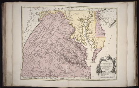 An Old Map Of Virginia And Maryland