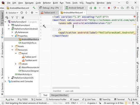 Androidmanifest Xml Logcat And Android Profiling Xamarin Android In Rider 2019 1 The Net