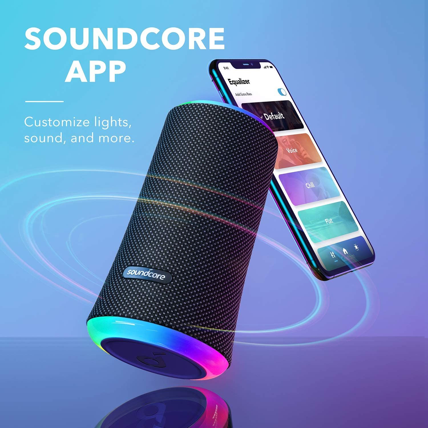 Anker Soundcore Flare 2 Bluetooth Speaker Blue Walmart Com Walmart Com