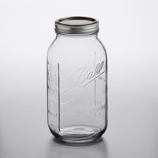 Ball Glass Mason Jars With Lids And Bands Wide Mouth 16 Oz 4 Count