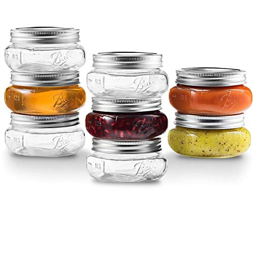 Ball Wide Mouth Mason Jars 8 Oz 8 Pack With Airtight Lids And Bands For Canning And