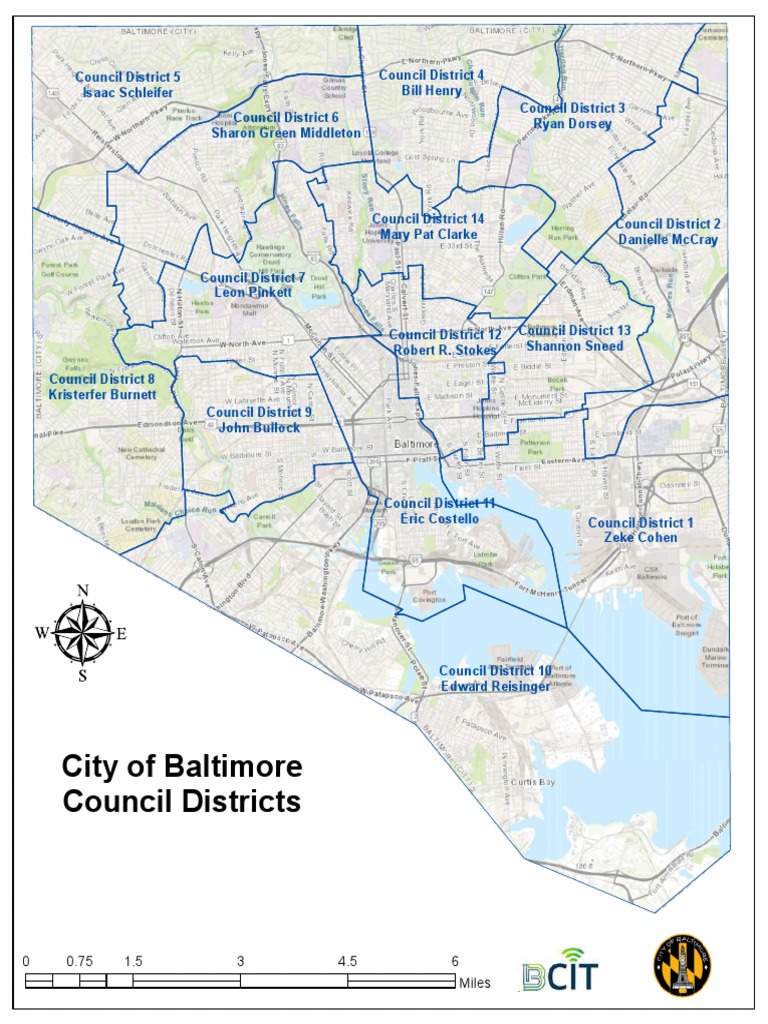 Baltimore City Council District Map World Map 07