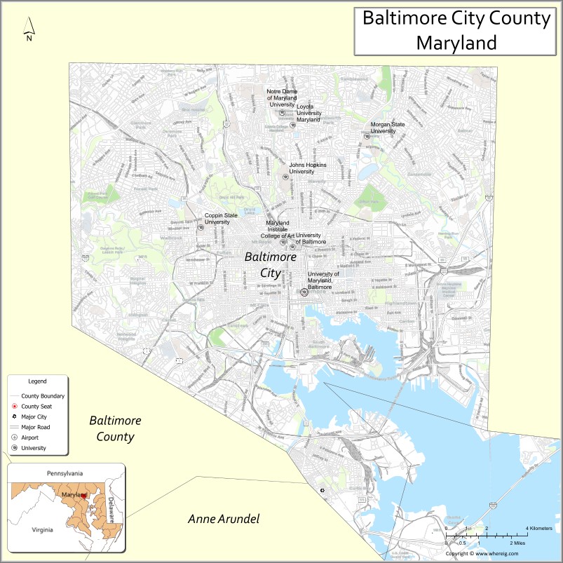 Baltimore County Map Maryland About Baltimore County Md Usa