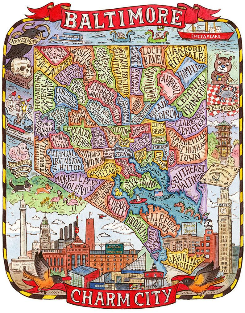 Baltimore Map Map Of Baltimore City Maryland