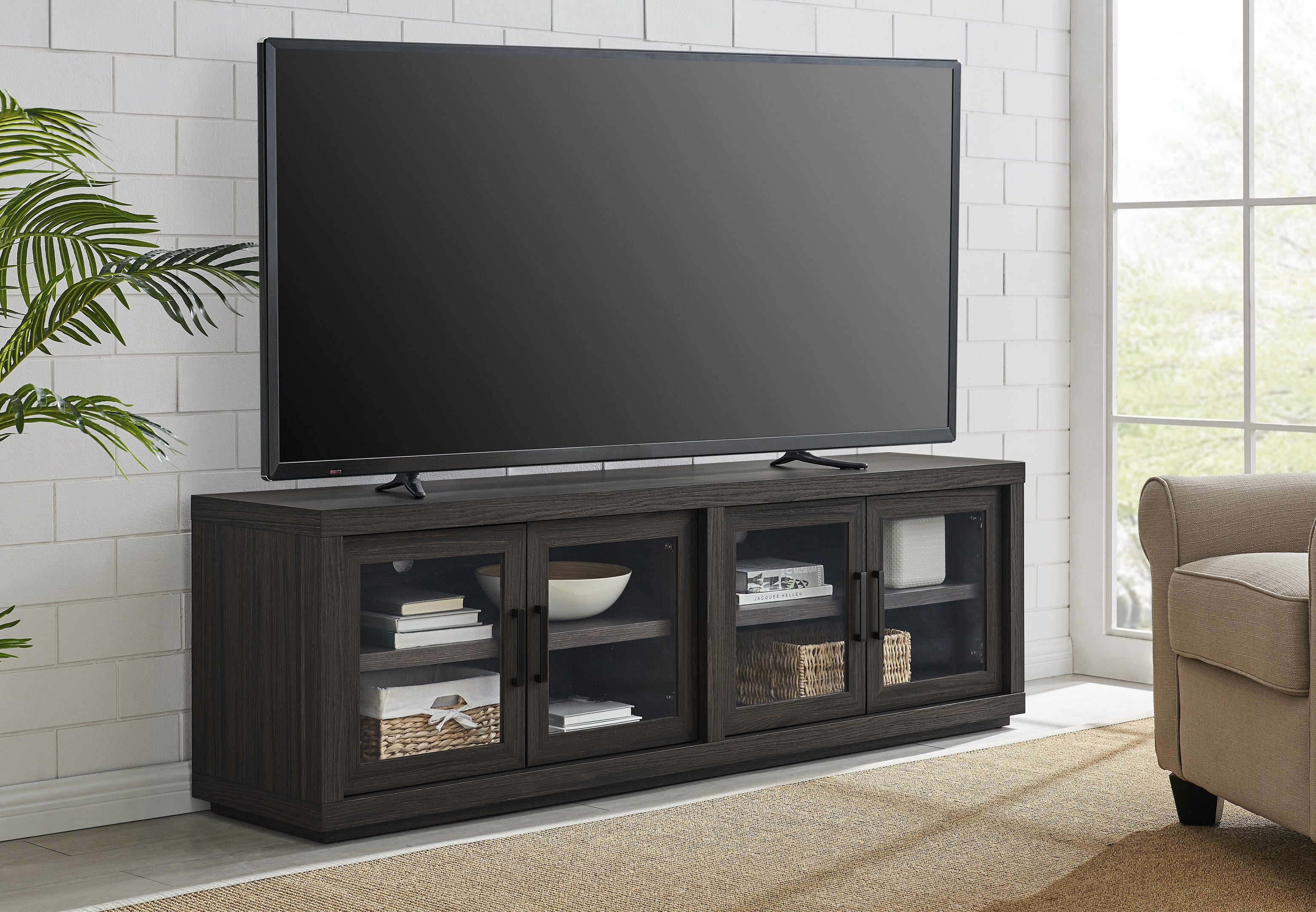 Better Homes And Gardens Steele Tv Stand For Tv Amp 39 S Up To 80 Amp Quot Espresso Walmart Com