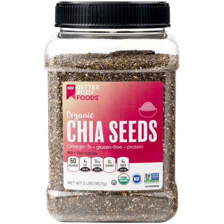 Betterbody Foods Organic Chia Seeds 2 0 Lb Walmart Com