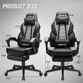 Bossin Gaming Chairs With Footrest 2022 Leather Game Chair For Adults