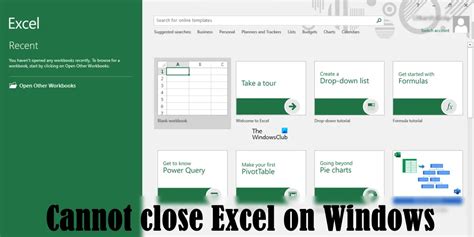 Cannot Close Excel On Windows 11 10