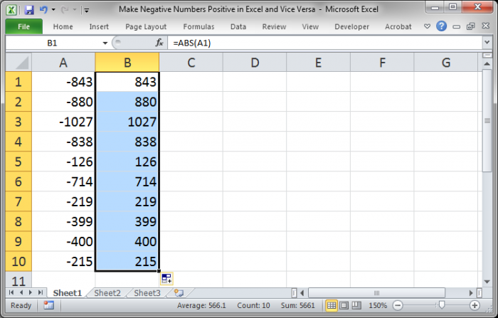 Change Negative To Positive Number In Excel How To Make Negative Numbers Red In Excel This