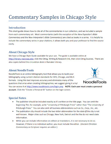 Chicago Style 11 Examples How To Use Pdf