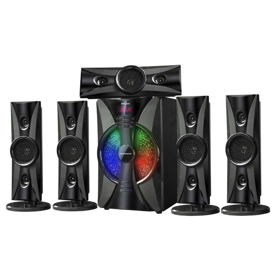 Compact 5 1 Channel 120W Home Theater Speaker System With 200W