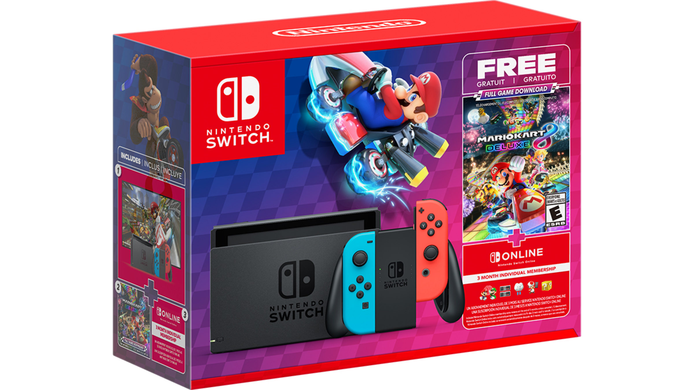 Consola Nintendo Switch Neon Mario Kart 8 Deluxe Bundle Lapolar