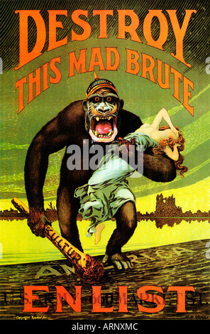 Destroy This Mad Brute Propaganda Poster Stock Photo Alamy