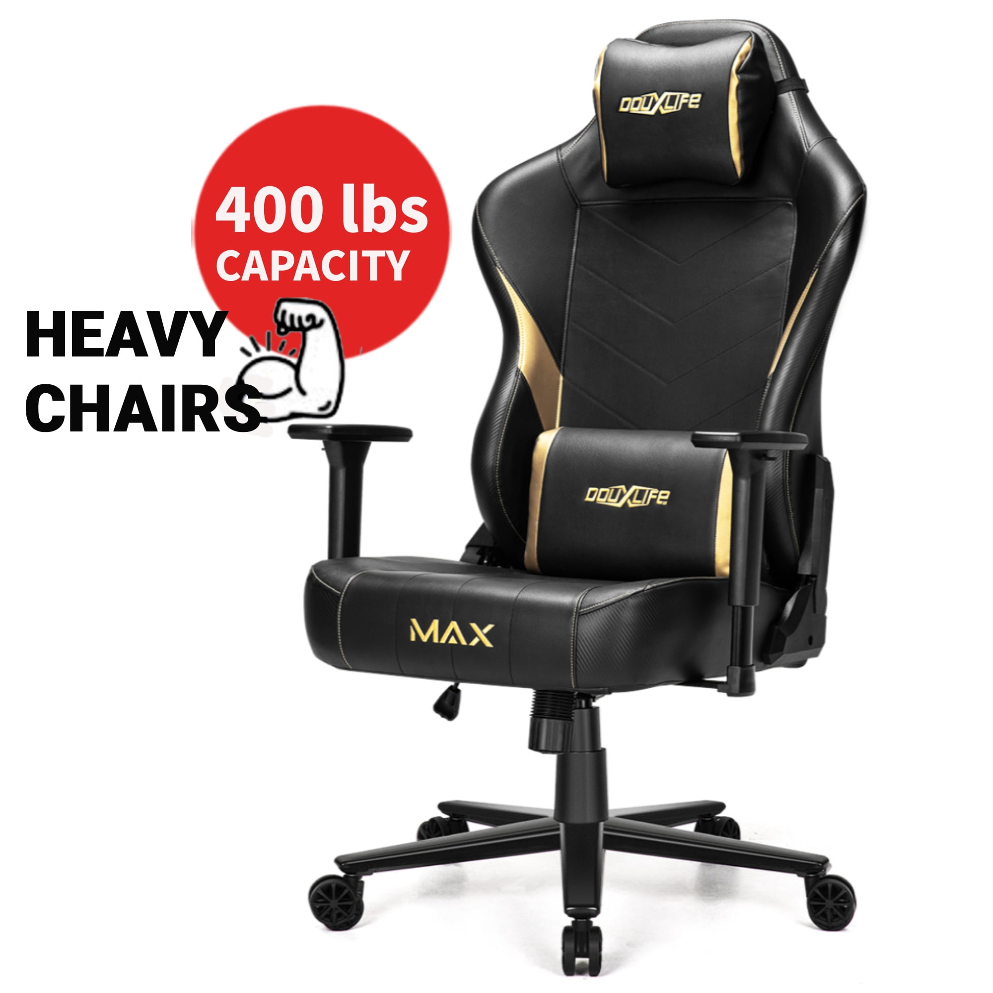 Douxlife Big Tall Heavy Duty Gaming Chairs For Adults 400 Lbs