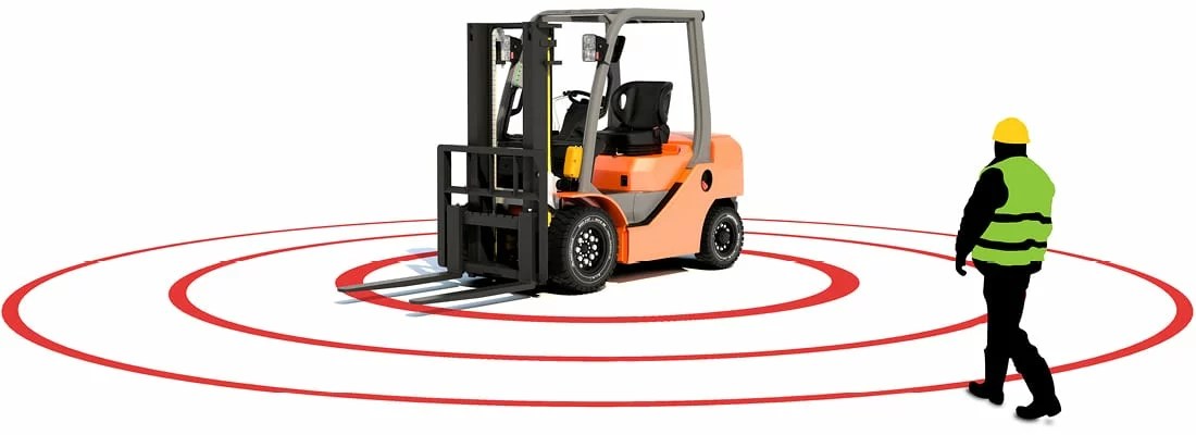 Eloshield Proximity Detection System For Pedestrians Forklift Trucks