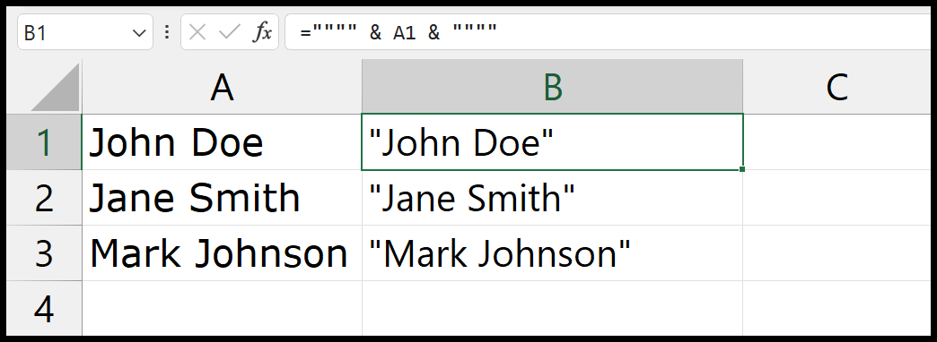 Enclose All Cells In Quotes Or Insert Quotes Around Text In Excel