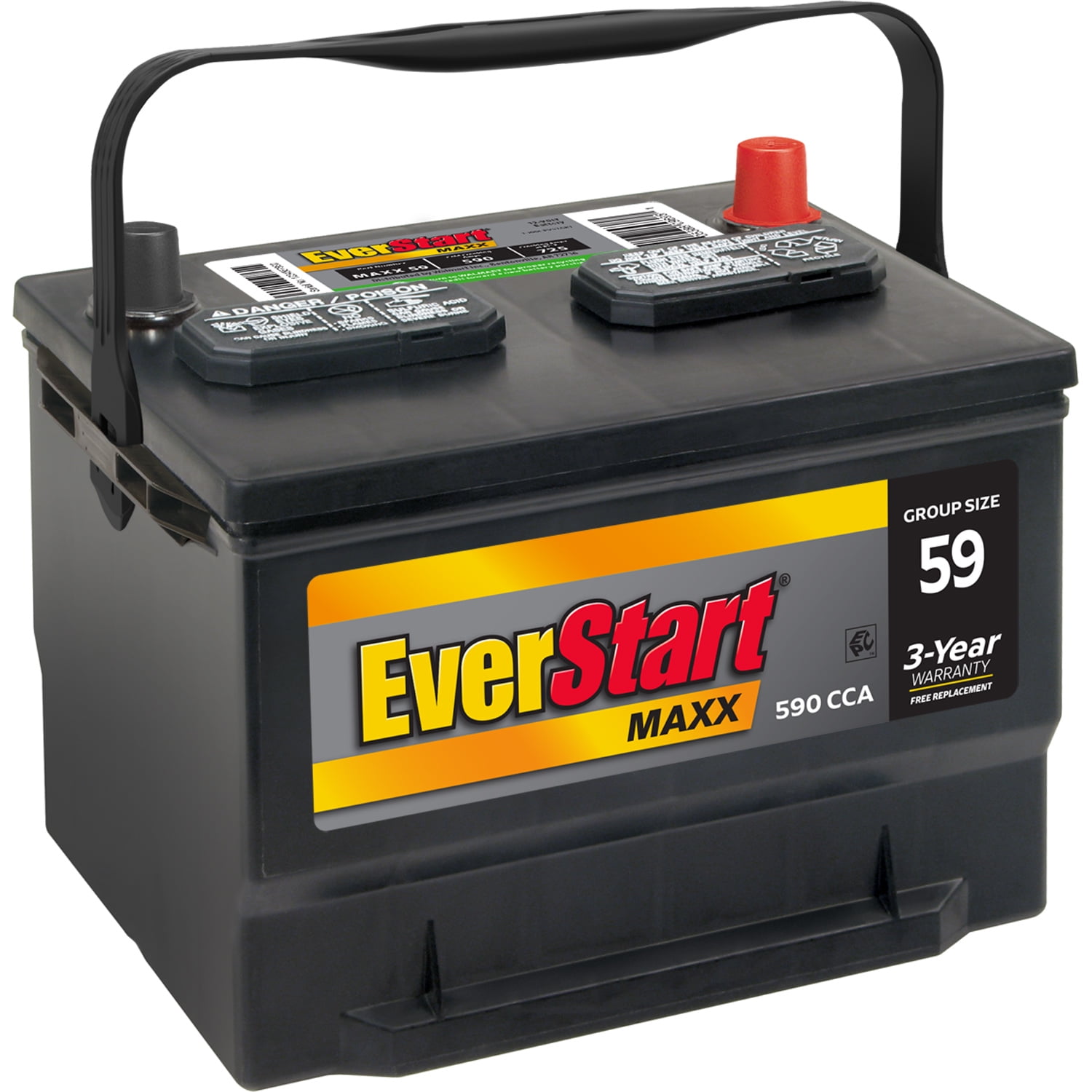 Everstart Maxx Lead Acid Automotive Battery Groups Size 59 12 Volt