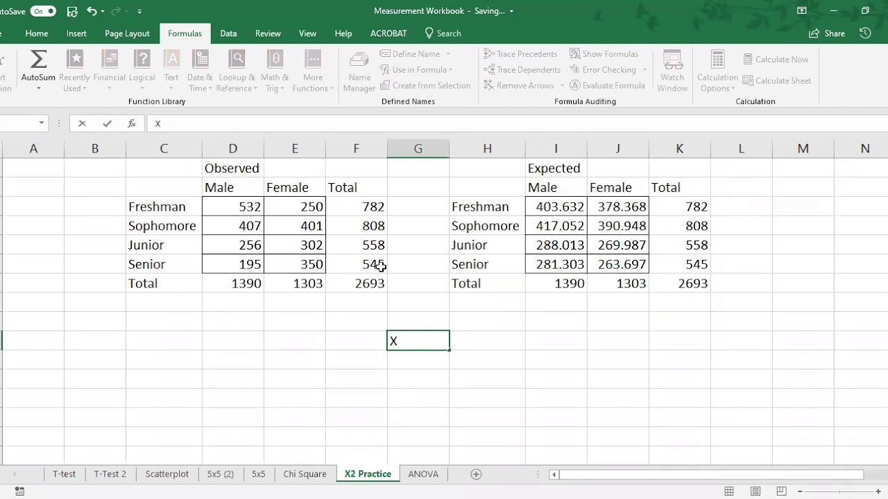 Excel Chi Square Test Youtube