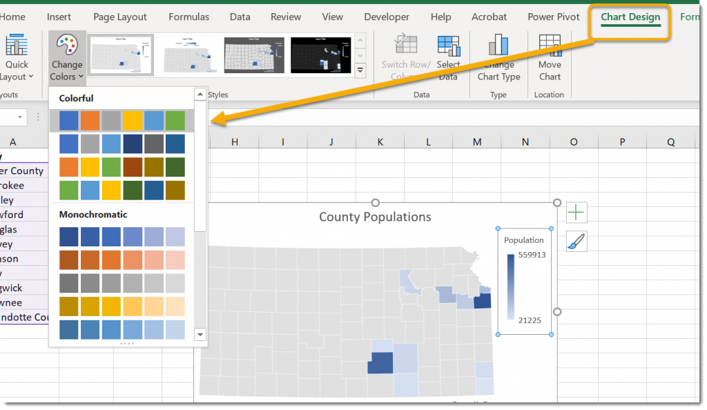 Excel Create Stunning Map Charts With Geography Data Types Office Bytes