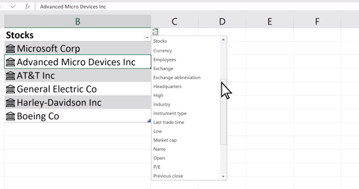 Excel Expands Connected Data Types As It Evolves Into A Real Time Data