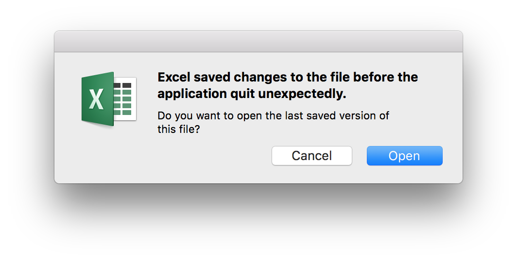 Excel For Mac Quit Unexpectedly Fasrbath