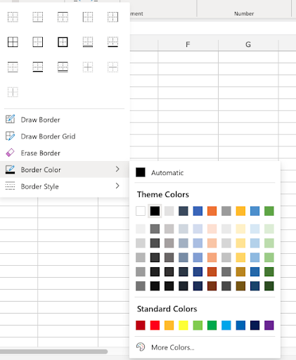 Excel Format Borders