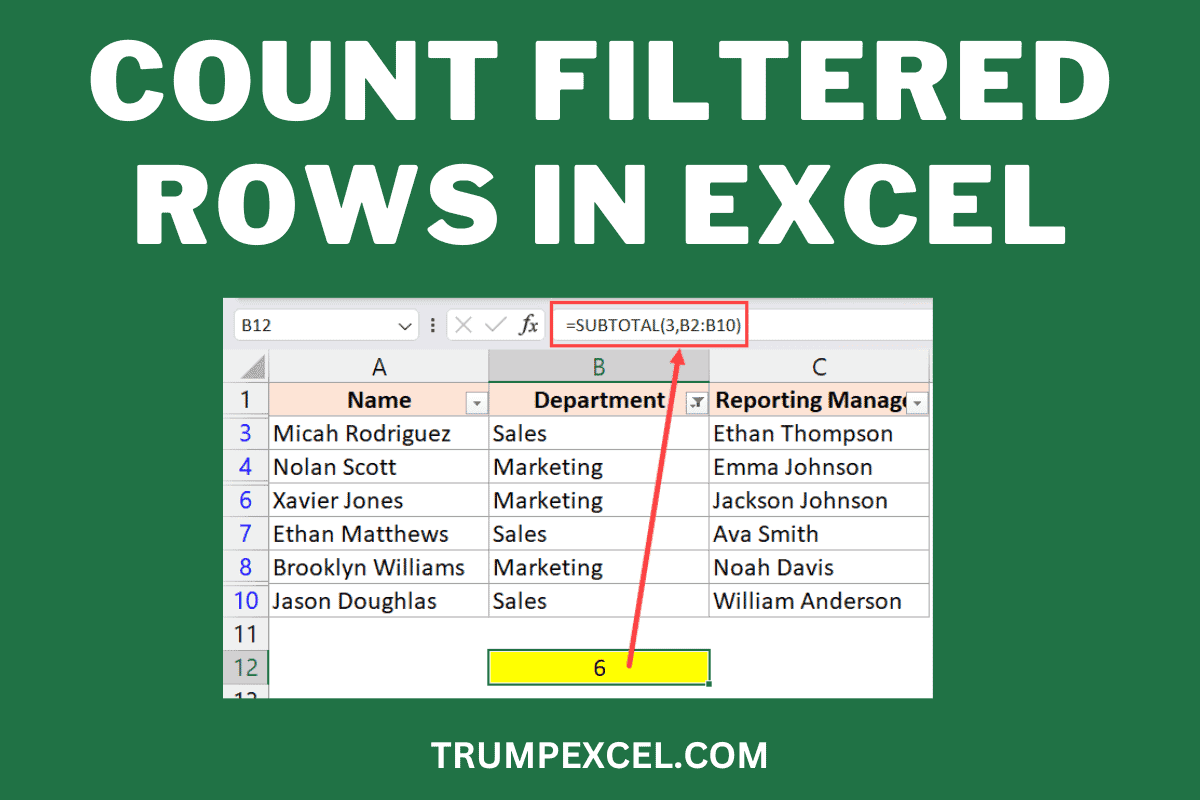 Excel How Many Rows Are Displayed When Filtered Insightsporet