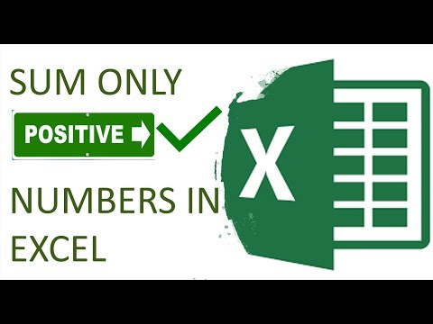 Excel Sum Only Positive Numbers