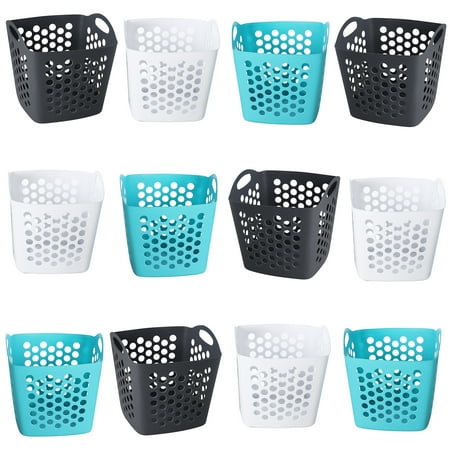 Ezy Storage Flexi 7 Gallon Plastic Flex Laundry Basket Clothes Hamper