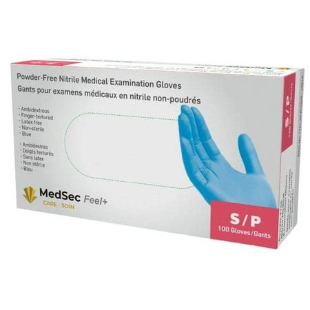 Feel Powder Free Nitrile Exam Gloves Small 100 Bx Walmart Canada