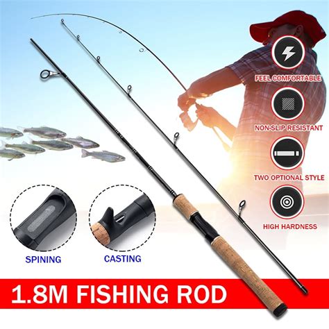 Fishing Rod 1 8M 2 Section Ultra Light Lure Comfortable Handle Newly