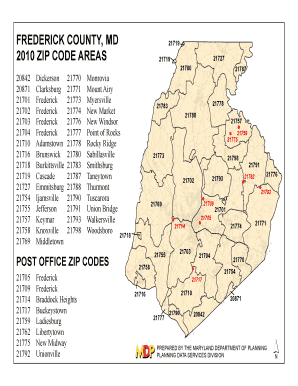 Frederick Md Zip Code Map Map Vector