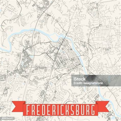 Fredericksburg Virginia Usa Vector Map Stock Illustration Download