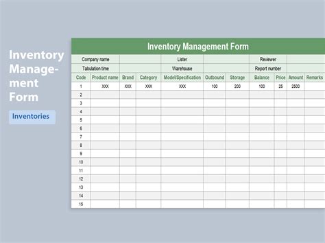 Free Excel Templates For Inventory Management