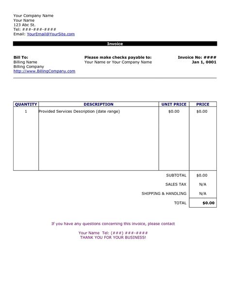 Free Food Invoice Templates In Microsoft Word And Google Docs Slidesdocs