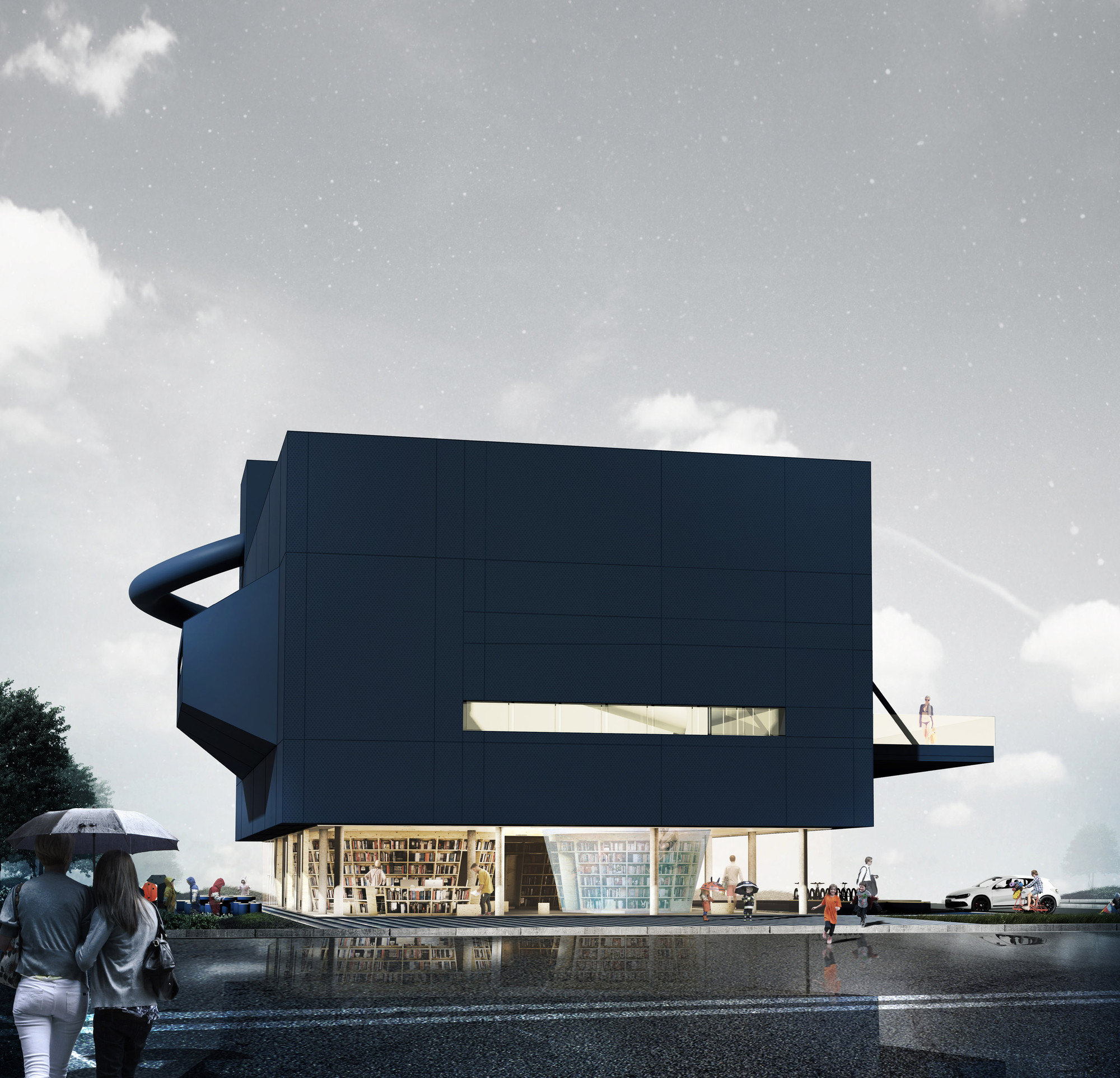 Gallery Culture Island Public Library Proposal Ugo Architecture