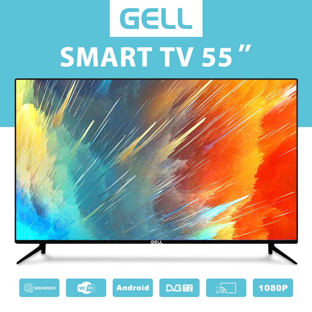 Gell Smart Tv 55 Inch Led Tv Powered By Android O S 9 0 Shopee Malaysia