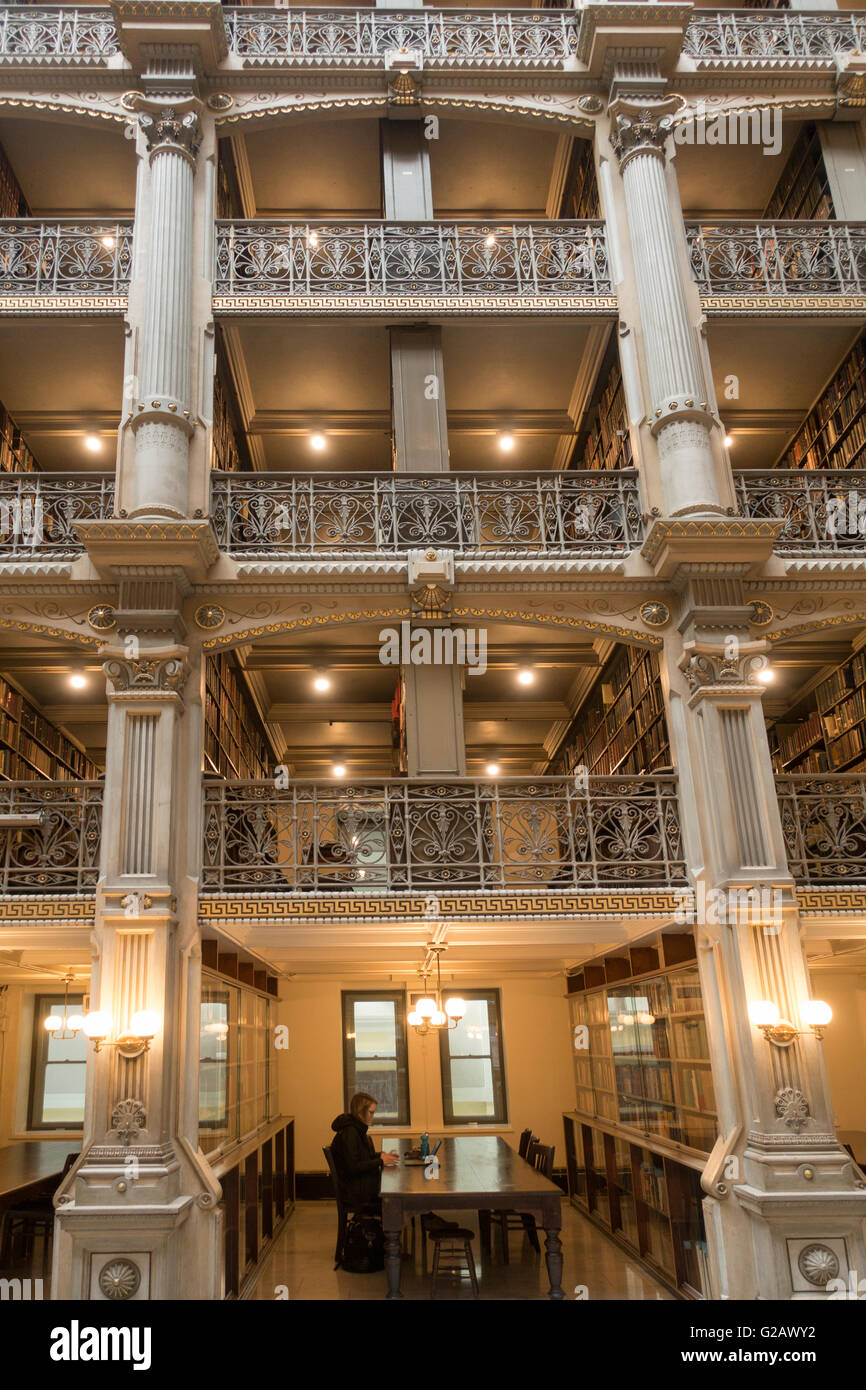 George Peabody Library Baltimore Md Stock Photo Alamy